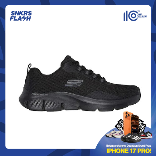 SKECHERS Sport Flex Comfort Black Sepatu Training Pria - 232686BBK