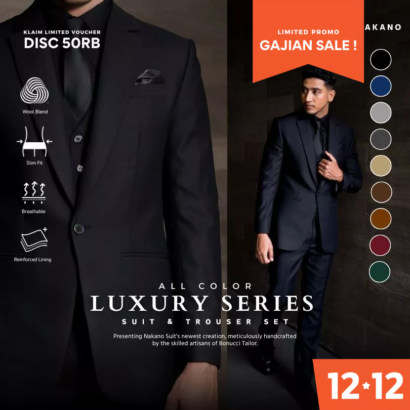 NAKANO LUXURY SET - Setelan Jas & Celana Formal Pria Slim Fit Premium