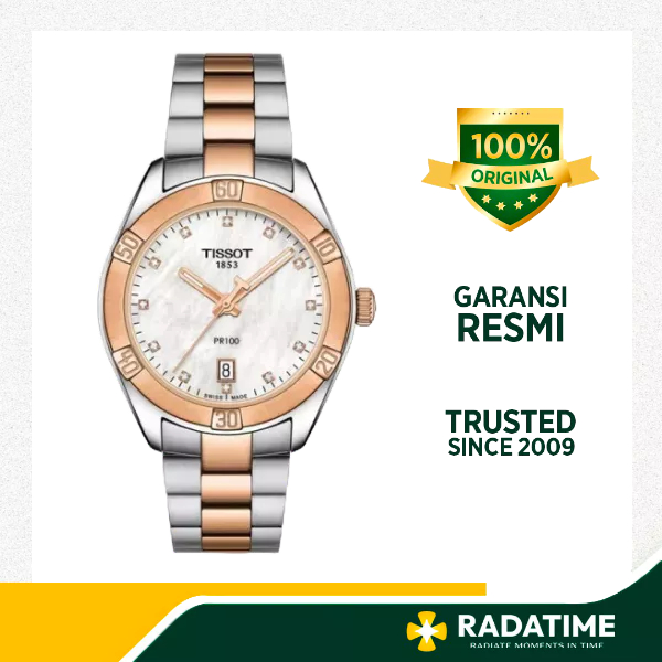 Jam Tangan Wanita Tissot T-Classic PR 100 Chic 100% Original -Rose Gold T1019102211600