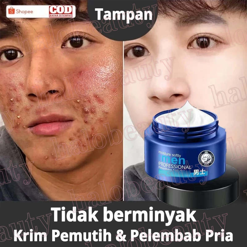 Krim Pria Pemutih Wajah Krim Pelembab Hidrasi Pria 120g Menghilang Kerutan Wajah Unutk Kulit Kusam K
