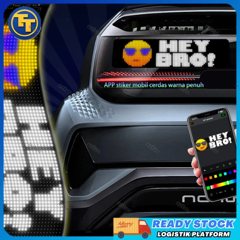 LED fleksibel Layar lembut LED APP Layar tampilan mobil Bluetooth USB Screen Display Flexible Lampu