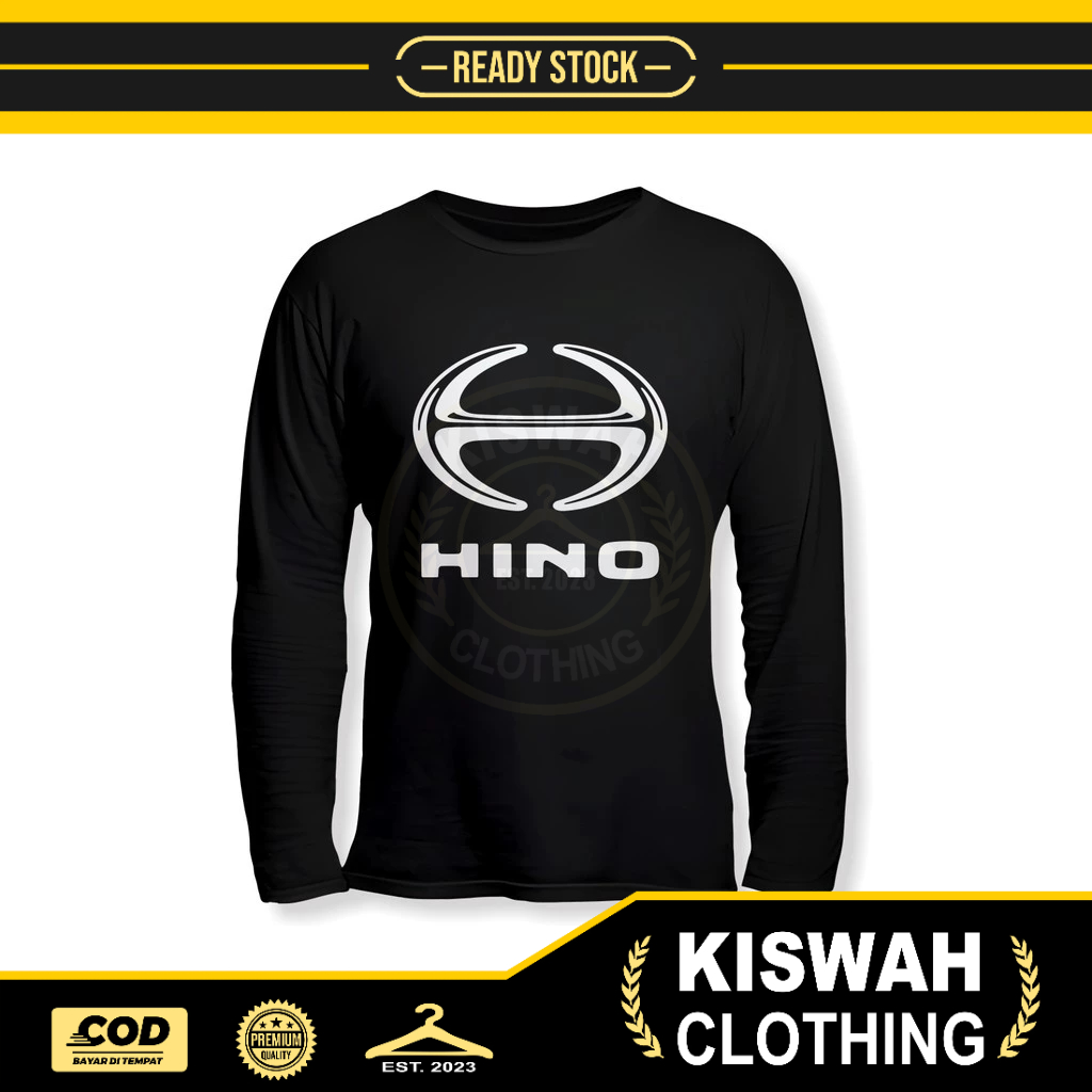 Kaos Tshirt Logo Hino Lengan Panjang Baju Otomotif