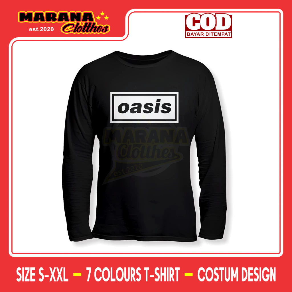 Kaos Oasis Lengan Panjang Baju Musik