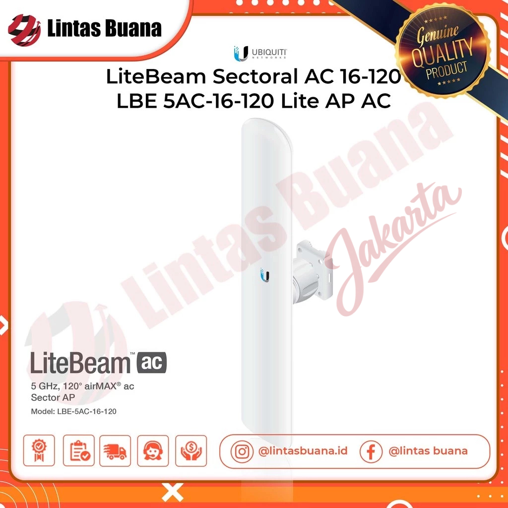 UBNT LiteBeam Sectoral AP AC 16dbi 120 degrees  LBE 5AC-16-120 Ubiquiti LAP-120 LAP 120
