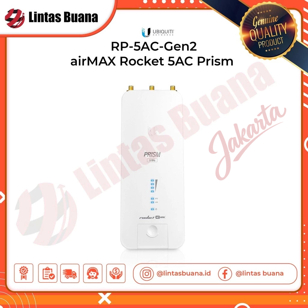 Ubiquiti - RP‑5AC‑Gen2 airMAX Rocket 5AC Prism Gen2 ac - Rocket Prism 5ac Gen2