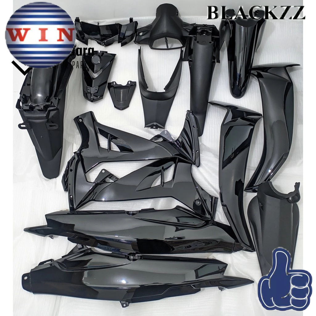 Cover Body Full Set Vega R New 2006 2007 2008 2009 Hitam (KASAR & HALUS) ORIGINAL WIN