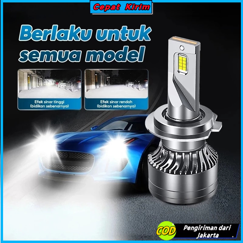 [Dapat menembus 135m]2Pcs Lampu Led Mobil ORlSuper Terang H4 HB3 H11 H9 H8 160Watt lmport SuperTeran