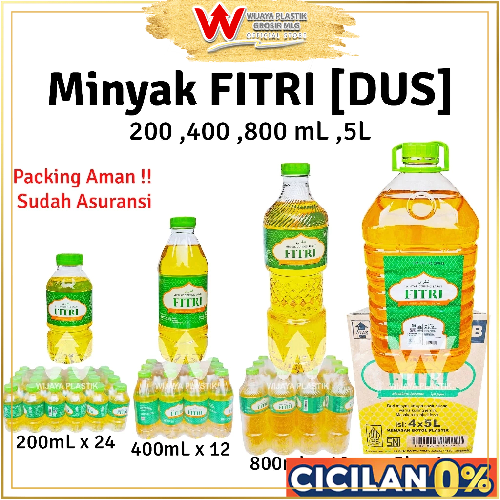 [GROSIR 1 DUS] Minyak BOTOL [FITRI] 200ml 400ml 800ml 5L --- 4 12 24 @DUS | 200 400 800 ml 5 liter l