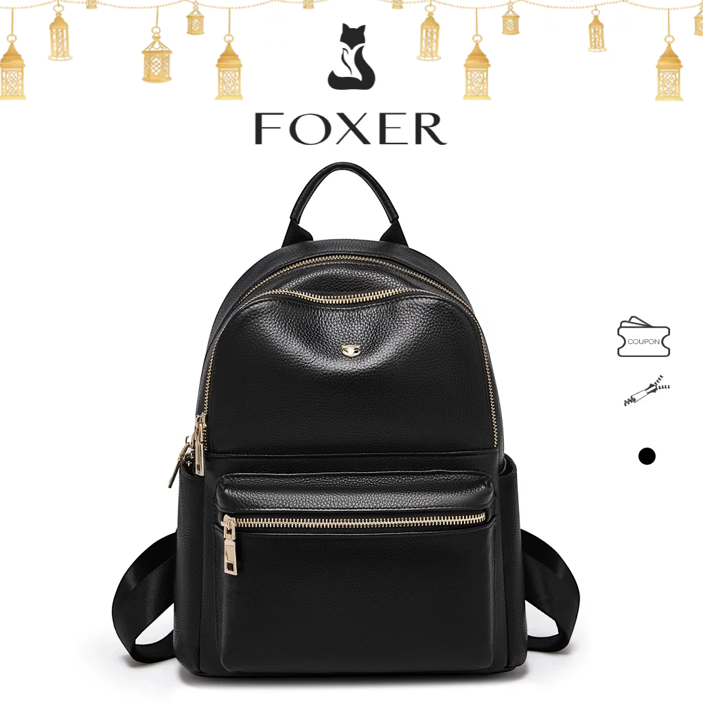 FOEXR Ransel Kulit Wanita Ransel Berkapasitas Besar Tas Wanita Kasual