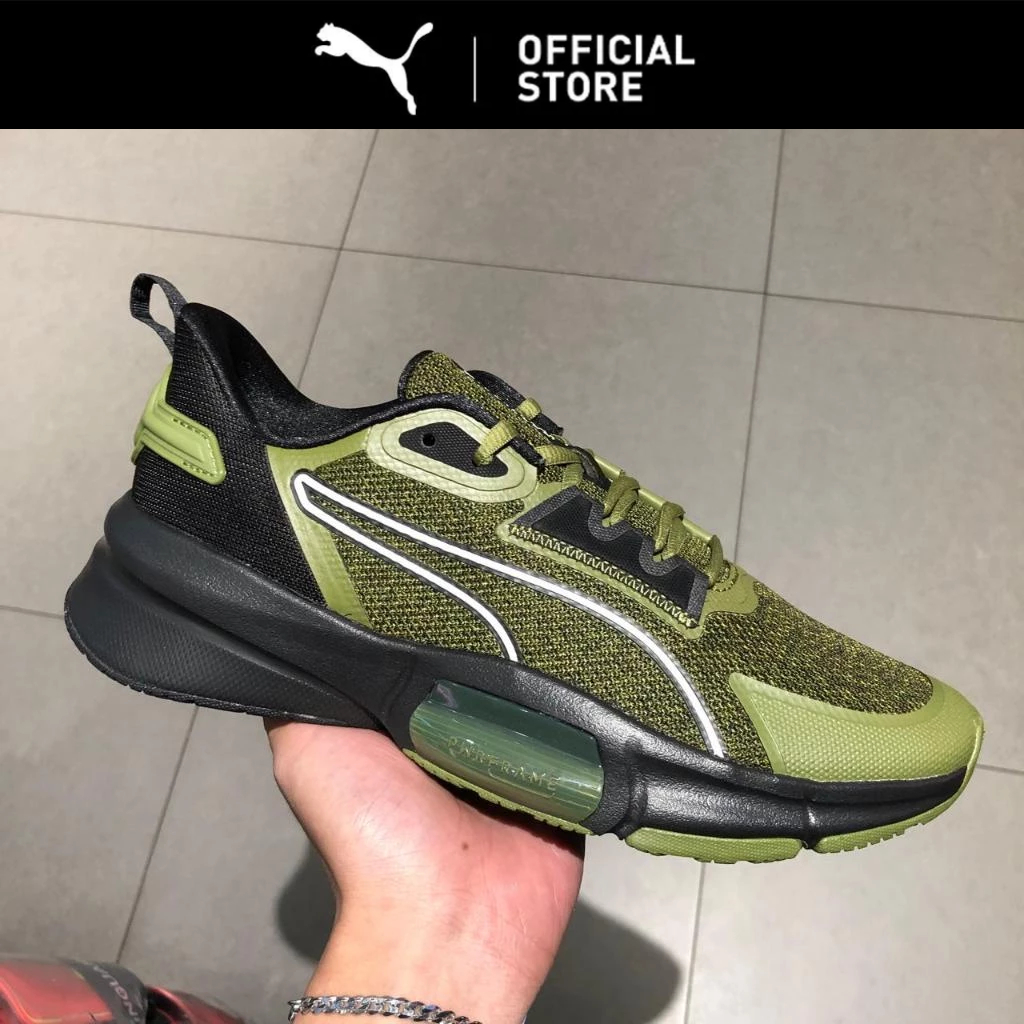 PUMA Puma Sepatu Olahraga Lari Pwrframe Tr 3 Neo Force Olive Green- 379627 01