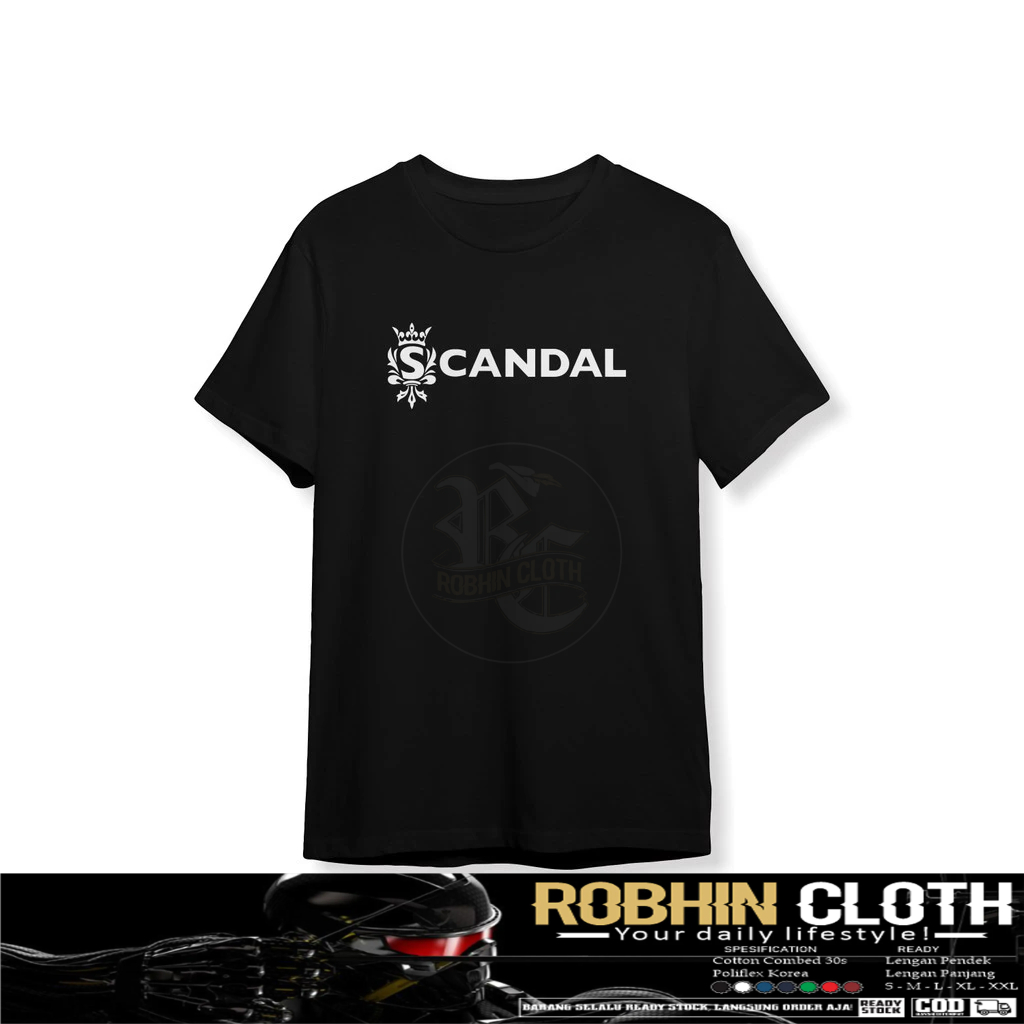 Kaos Baju Scandal Logo Baju Musik