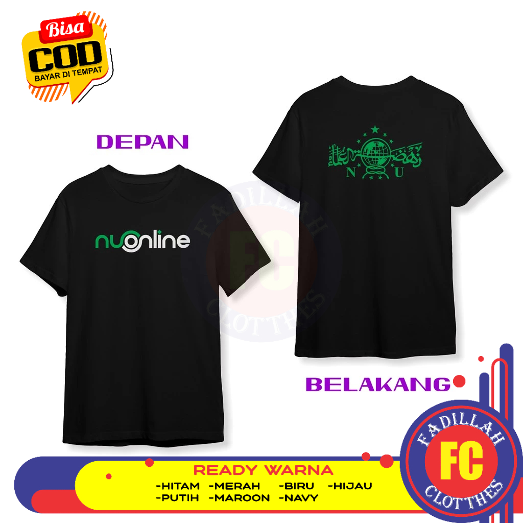 Baju Kaos NU Online Logo Nahdlatul Ulama Online DB Kaos Distro