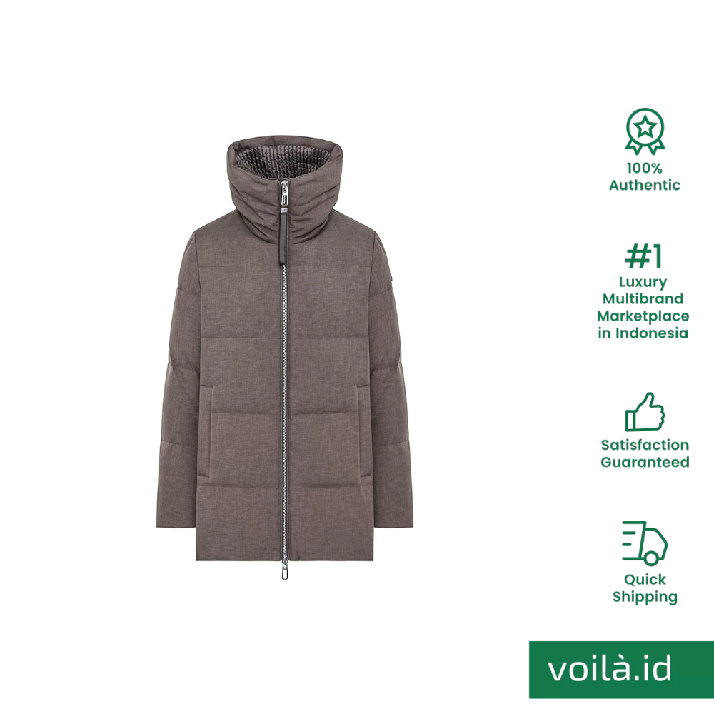 Jaket Winter Melody Soraga Wide Crater Down Jacket Mocha Brown