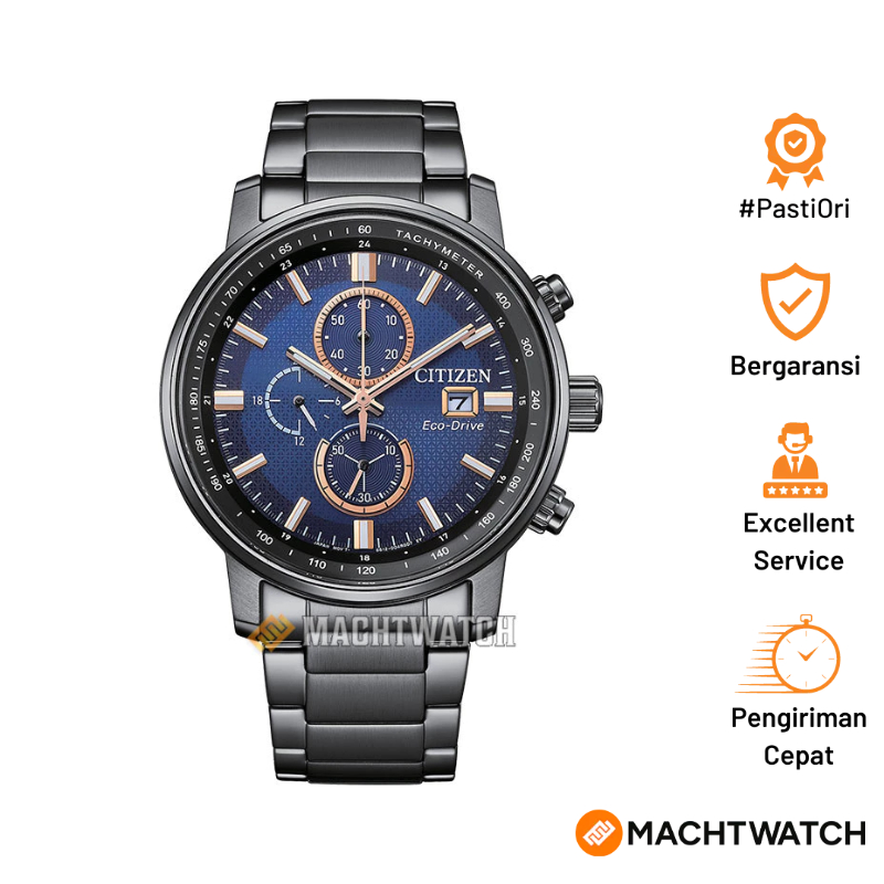 Citizen Eco Drive CA0845-83L Jam Tangan Pria Chronograph Biru