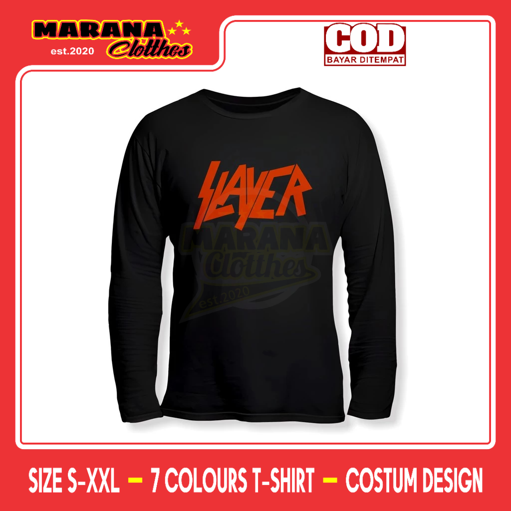 Kaos Slayer Lengan Panjang Baju Musik