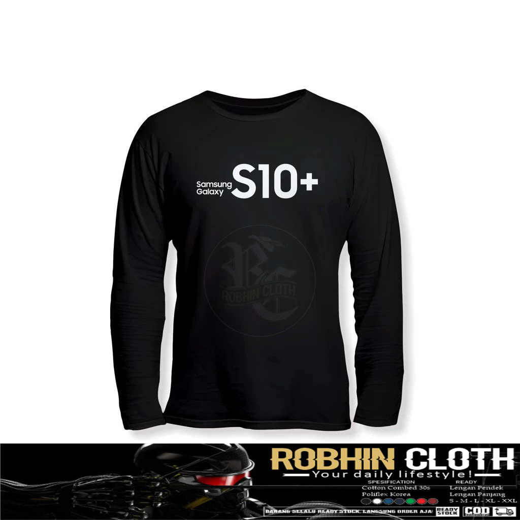 Kaos Baju Samsung Galaxy S10+ Lengan Panjang Baju Perusahaan