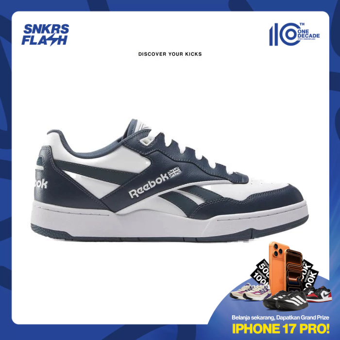 REEBOK Bb 4000 Ii Low White Navy Sepatu Sneakers Pria - 100074743 - Size 45