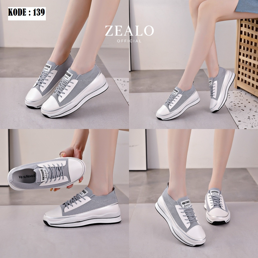 Zealo.Shoes 139 Sepatu  Korea Sneakers Wanita Fashion Casual Sport Shoes Olahraga Karet