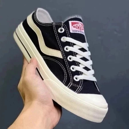 Sepatu Ventela Baby Low Black Natural / Sepatu Sekolah Anak SD SMP Pria Wanita Trend Kekinian 2025