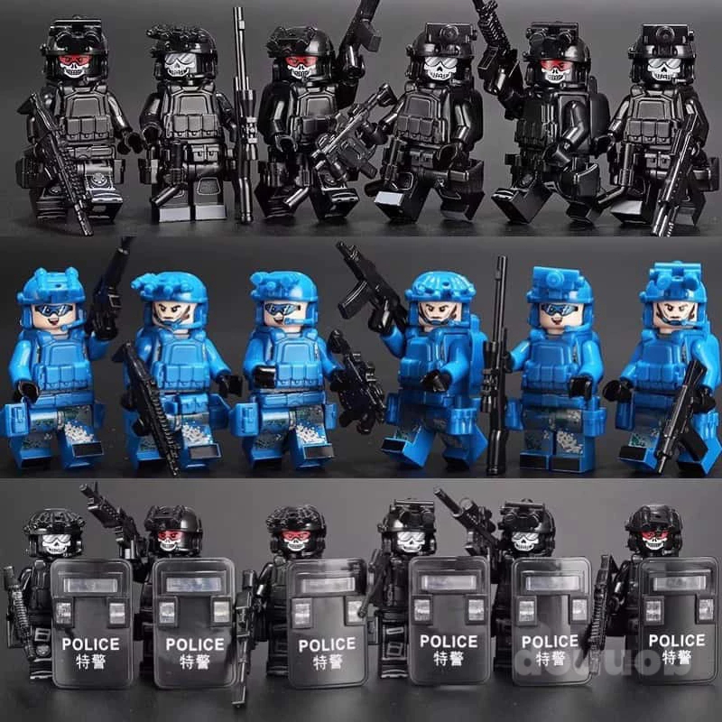 Mainan Balok/1Set Mainan Balok Mini/Mainan Edukasi/Mainan Balok Susun/Minifigure/Mainan Militer