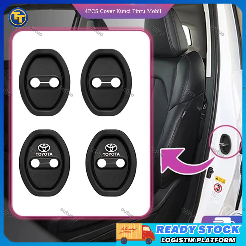 4Pcs Car Door Lock Cover Universal/Car Door Lock Cover Anti Rust Cover Penutup Kunci Pintu Mobil/Cov