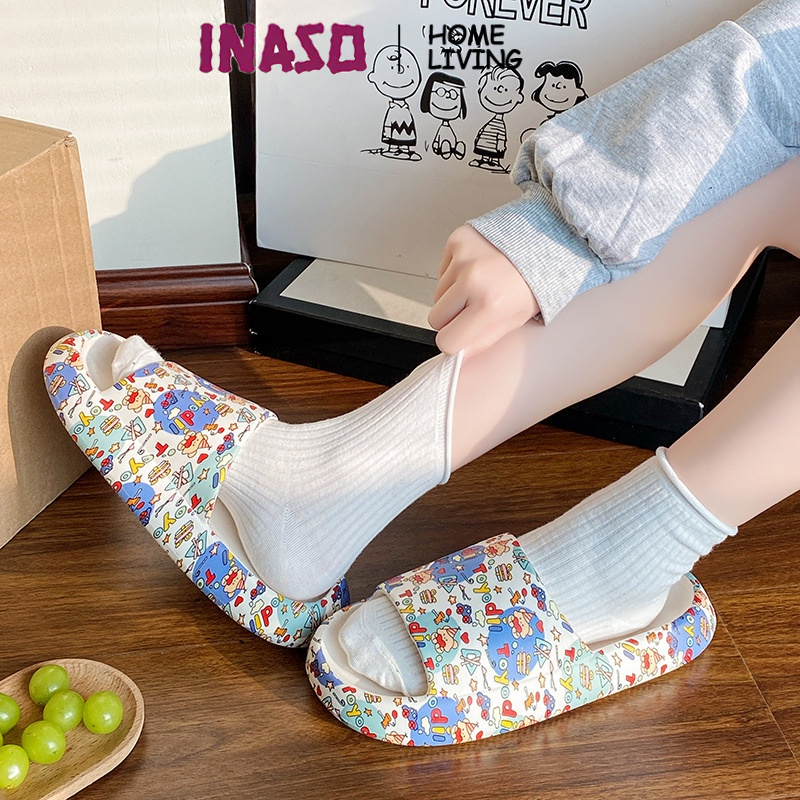 INASO Sandal Karet Wanita Sandal Jelly Wanita Sandal Selop Karet Wanita Sandal Karakter Jelly HSN107