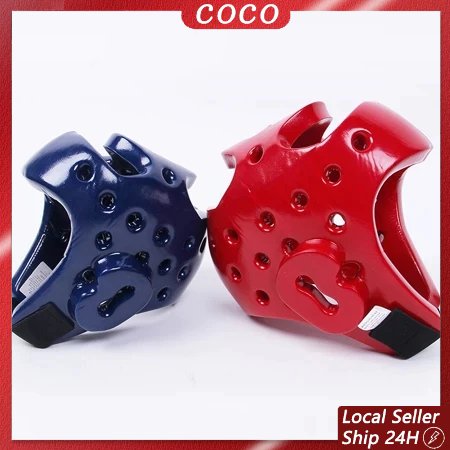 COD Produsen grosir taekwondo pelindung kepala tinju helm anak-anak dewasa melawan Sanda masker