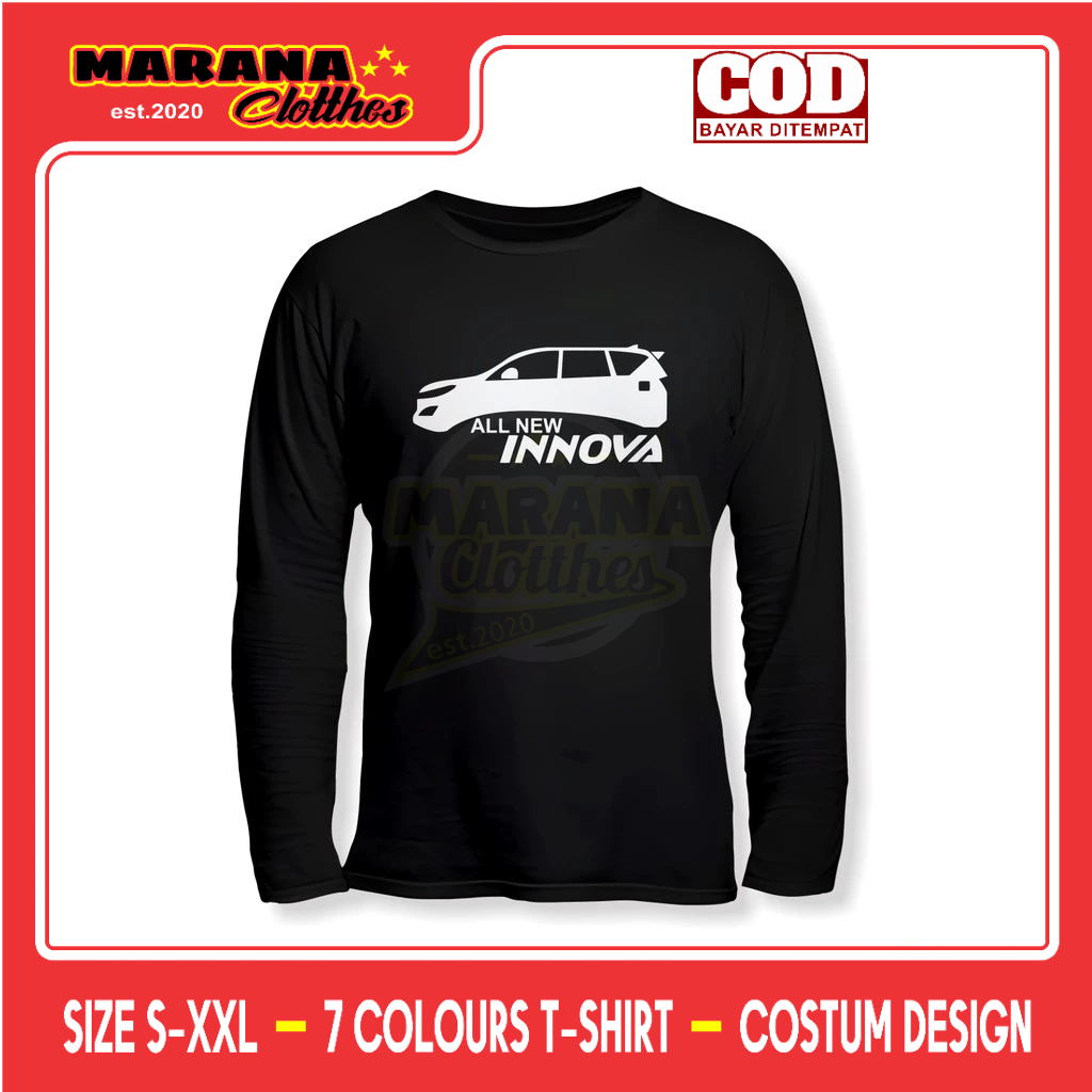 Kaos Toyota Kijang All New Innova Siluet Lengan Panjang Baju Otomotif