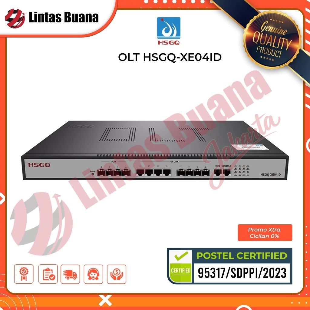 OLT EPON 4 PON HSGQ XE04ID UPLINK 10G AC/DC