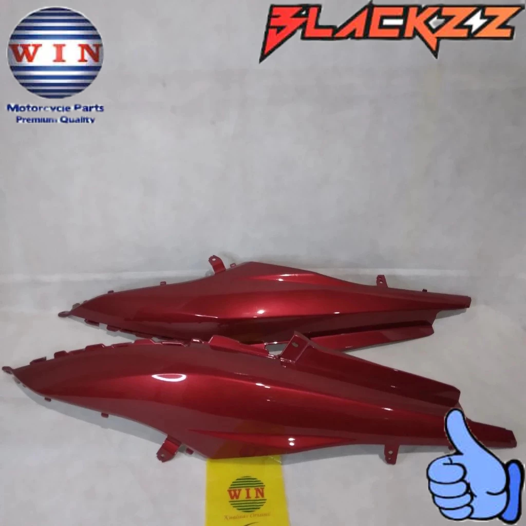 Cover Body Samping Mio Soul GT MERAH MAROON 115 2012 2013 2014 (1 SET KANAN KIRI) Original WIN