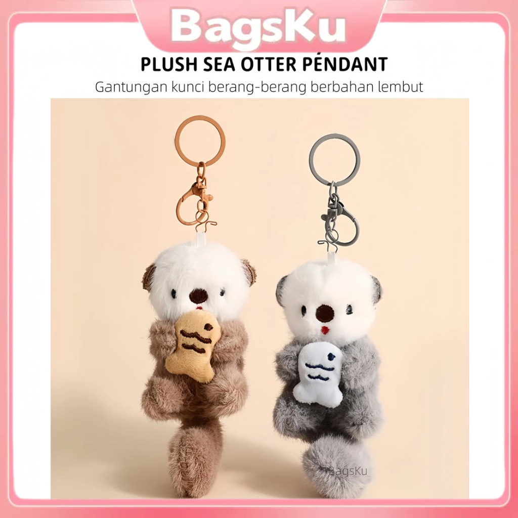 Gantungan Kunci Boneka Berang-berang  Boneka Berang-berang Lucu  Hiasan Ransel  Gantungan Kunci Pasa