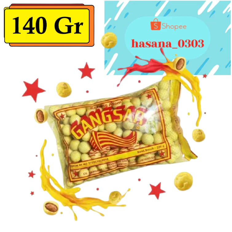 KACANG ATOM SHANGHAI GANGSAR 140 GRAM