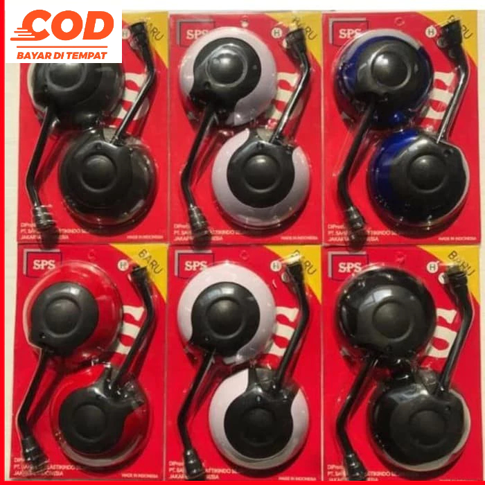 Kaca Spion Scoopy Gagang Hitam Kacamata Spion Bulat Scoopy Ada Baut Honda Ada baut Yamaha