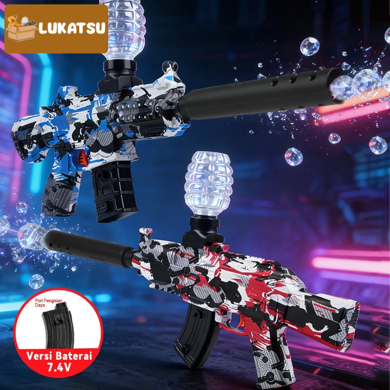 Mainan Pistol M416 Water Gel Elektrik 50cm Mainan Tembak Tembakan Air Anak Air Blaster Gun Anak Aman