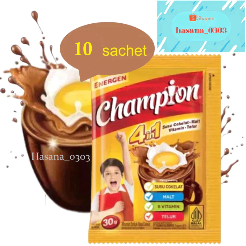 Energen Champion Minuman Coklat [ 10 SACHET ]