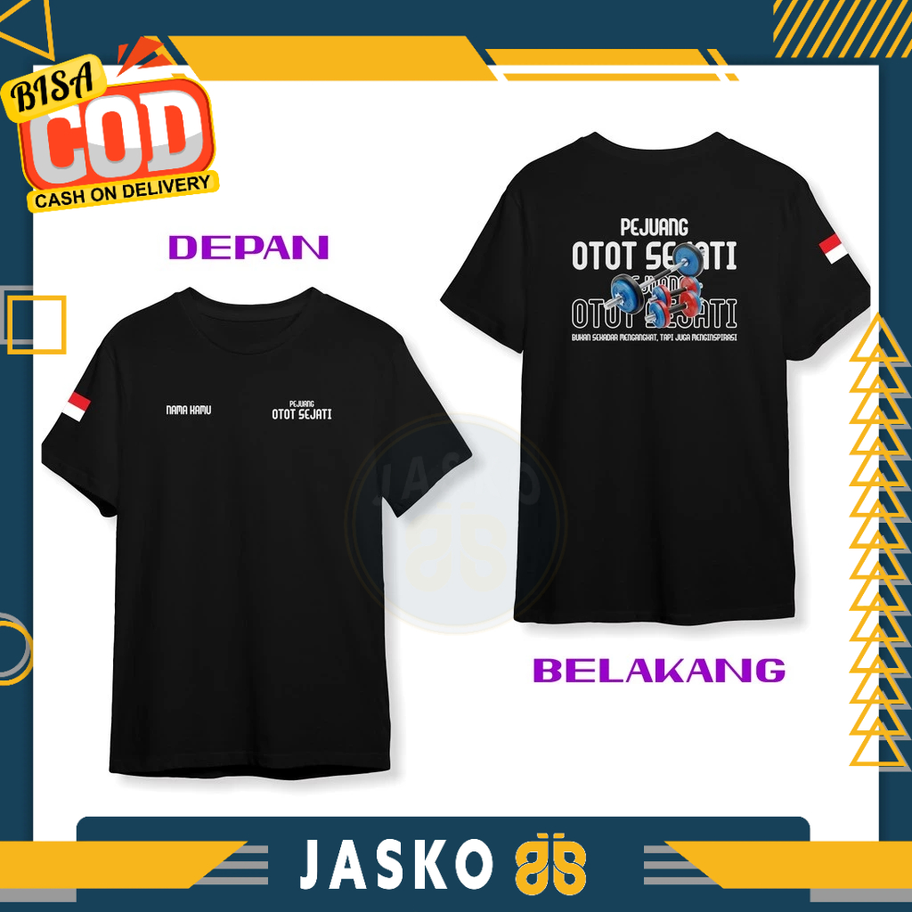Baju Tshirt Pejuang Otot Sejati Gratis Nama DB Kaos Distro