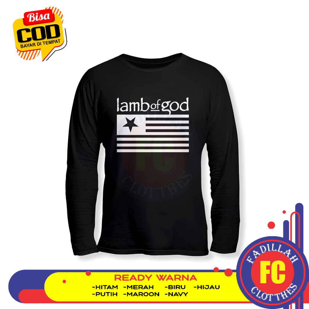 Baju Kaos Lamb of God v2 Lengan Panjang Baju Musik