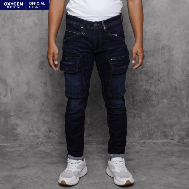Oxygen Denim Evolve Wanderlust Slim Cargo Jeans (706-8501)