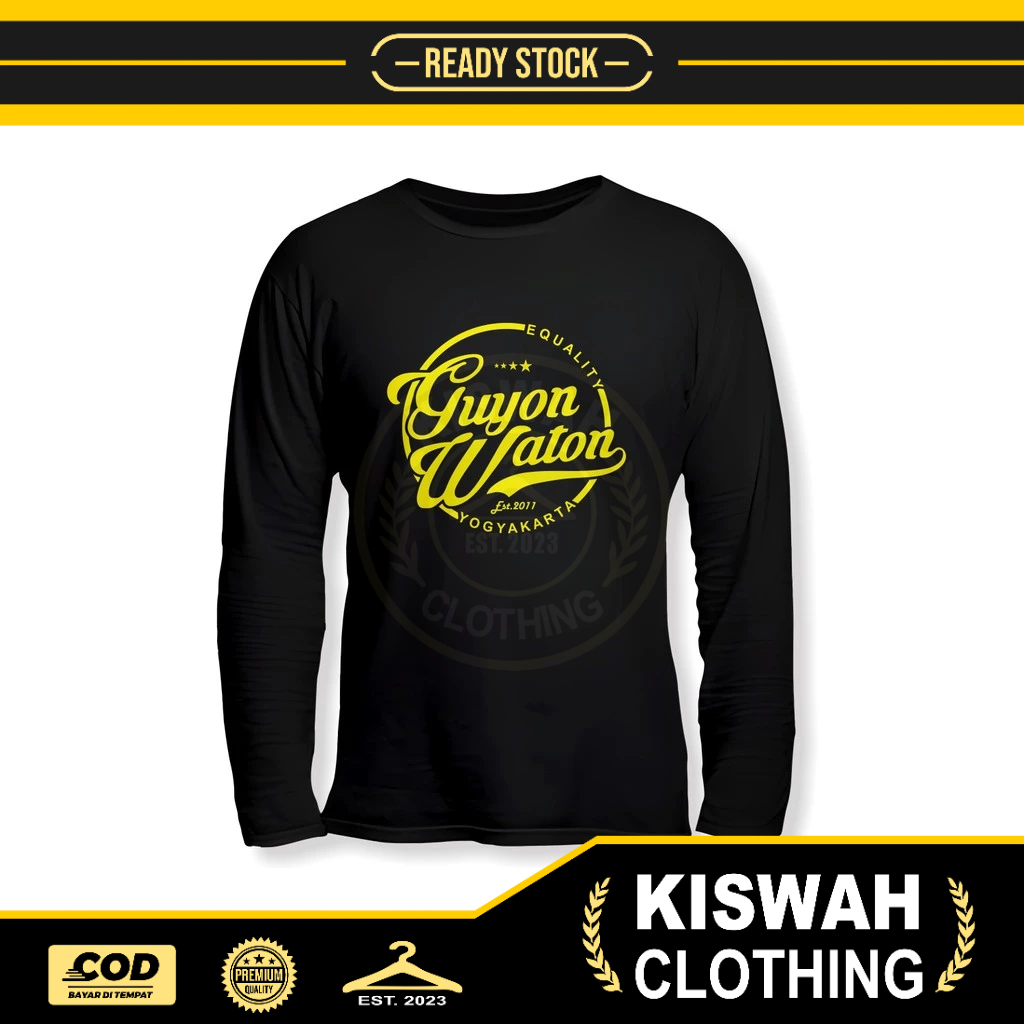 Kaos Tshirt Guyon Waton Lengan Panjang Baju Musik