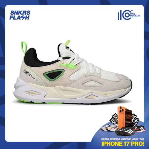 PUMA Trc Blaze The Triangle White Nimbus Green Sepatu Sneakers Pria - 38310402