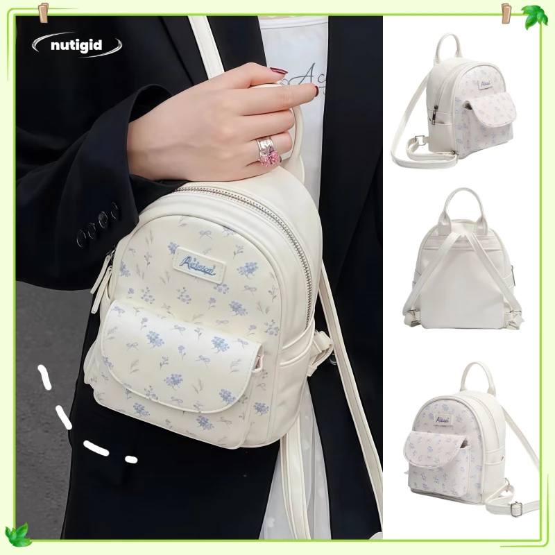 [COD] Tas Komuter Y2k Modis Ransel Pelajar Gaya Korea Tas Ransel Wanita Lucu Ransel Motif Cetak Mini