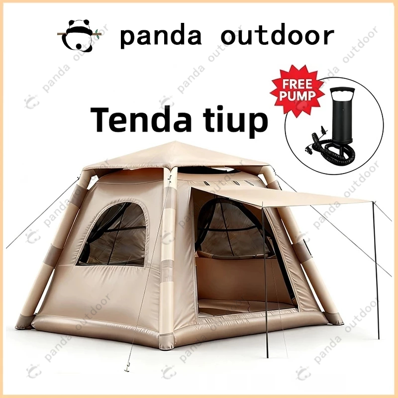 Outdoor Tenda tiup otomatis 3-4 orang tenda Pompa camping Lipat Tenda Camping Tiup Tiup Udara Tahan 