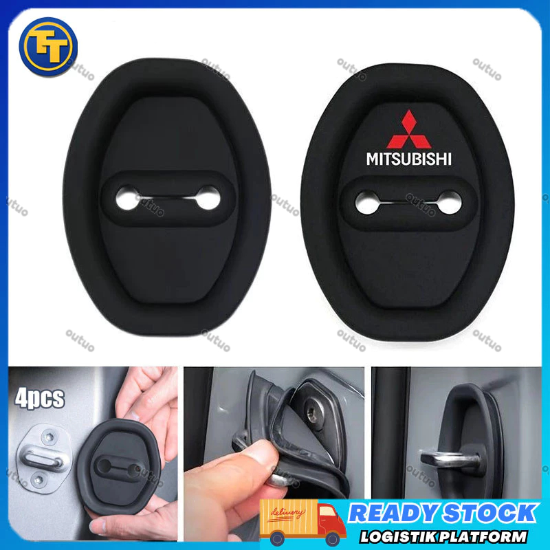 4Pcs Cover Pelindung Kunci Pintu Mobil Bahan Karet/Set Car Door Lock Cover Universal/Set Universal S