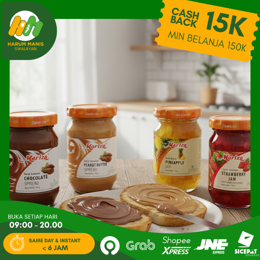 SELAI MARIZA / SELAI MARIZA PEANUT BUTTER  / MARIZA CHOCOLATE / MARIZA STRAWBERI / MARIZA PINEAPPLE 