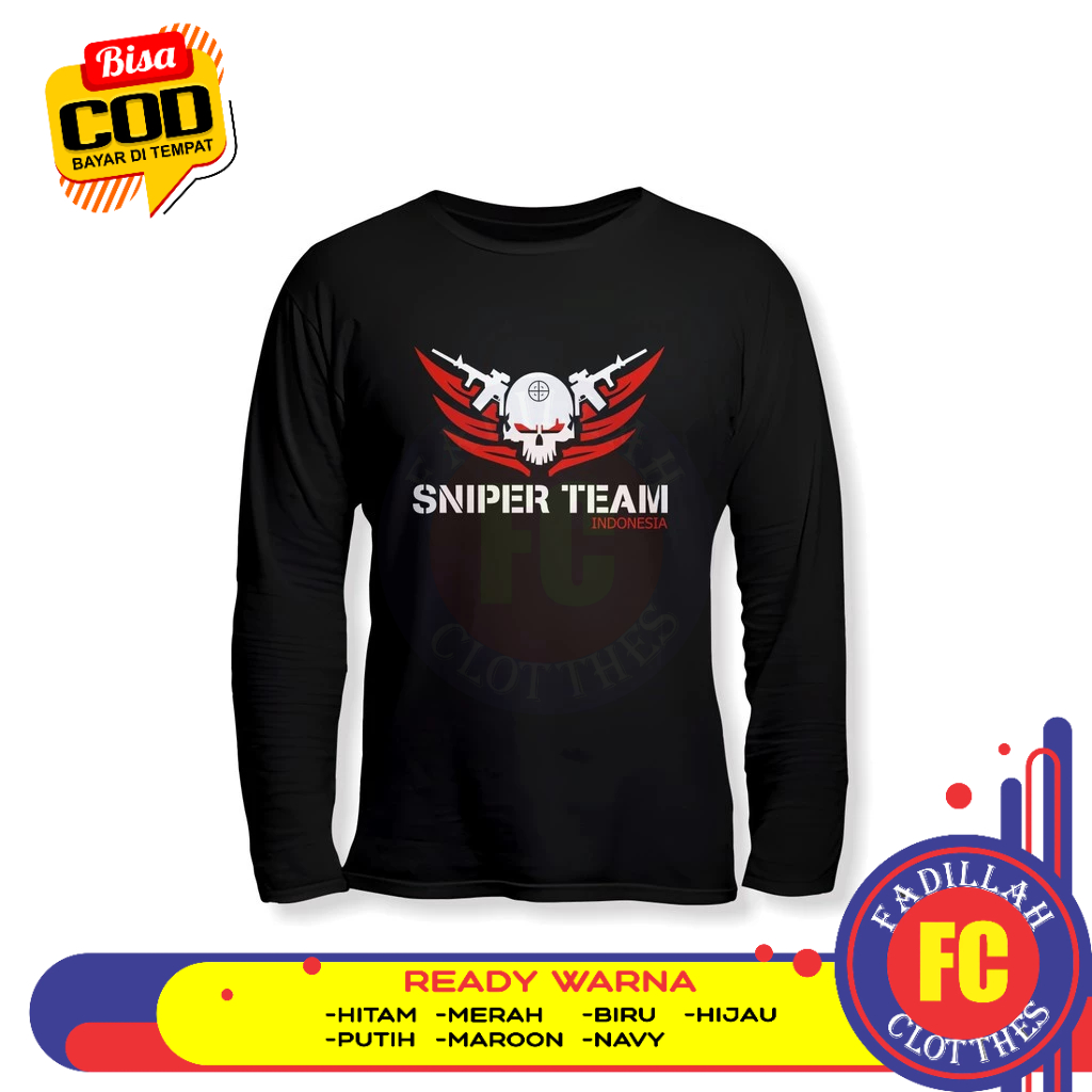 Baju Kaos Sniper Team Indonesia Lengan Panjang Baju Sport