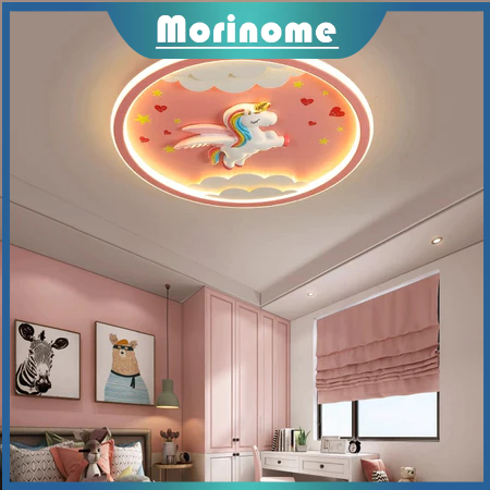 [Ready&COD] Lampu Kamar Anak gadis Lampu Plafon Kamar Anak Unicorn Kuda Poni Pelangi Merah Muda Lamp