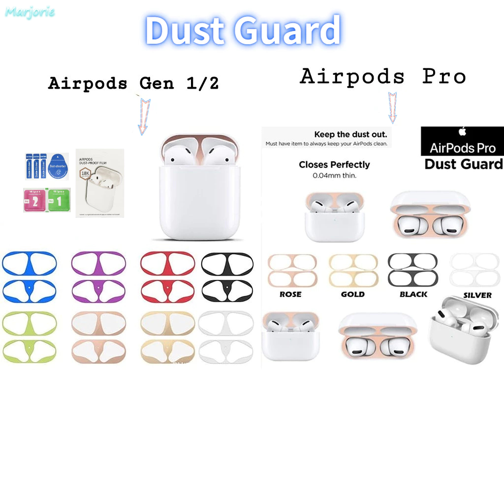 Stiker Airpods Dust Proof Stike Gen AirPods1/2/3 Pro Dust Proof Protection Anti Debu Metal Sticker A