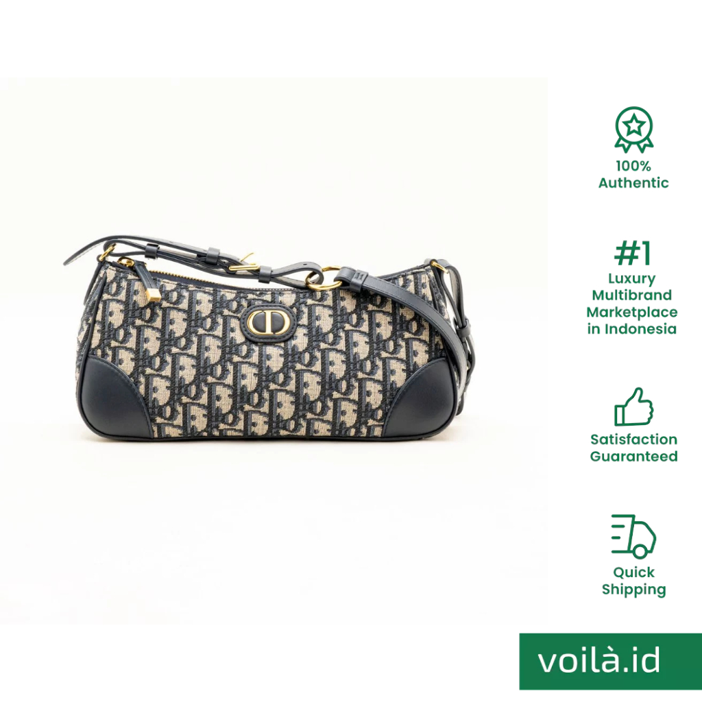 30 Montaigne Wanderlust Mini Bag Oblique Jacquard Blue Beige