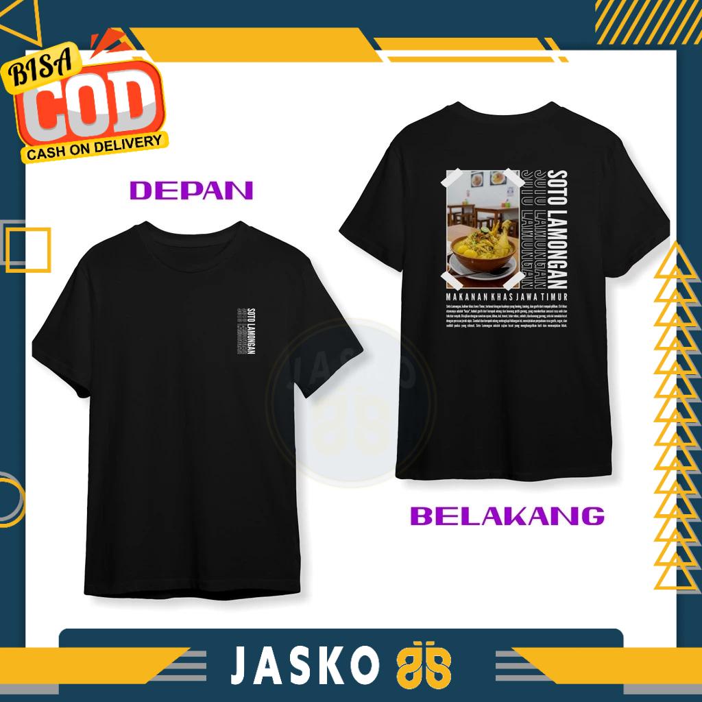 Baju Tshirt Soto Lamongan Makanan Khas Jawa Timur DB Kaos Distro