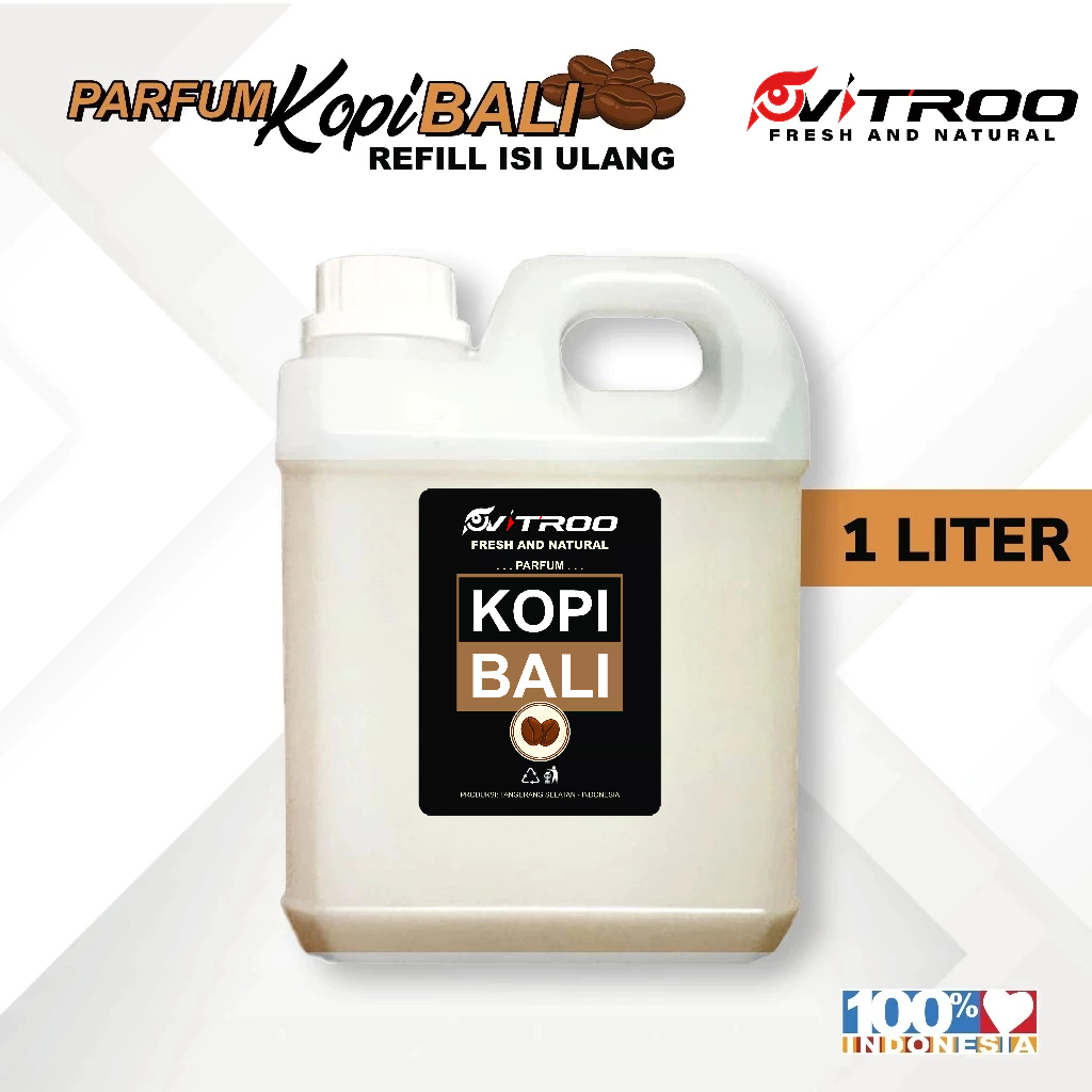 REFILL Parfum Kopi Bali 1 LITER RESELLER Multiguna / Pengharum Pewangi Sepatu Helm Jaket Lemari Ruan